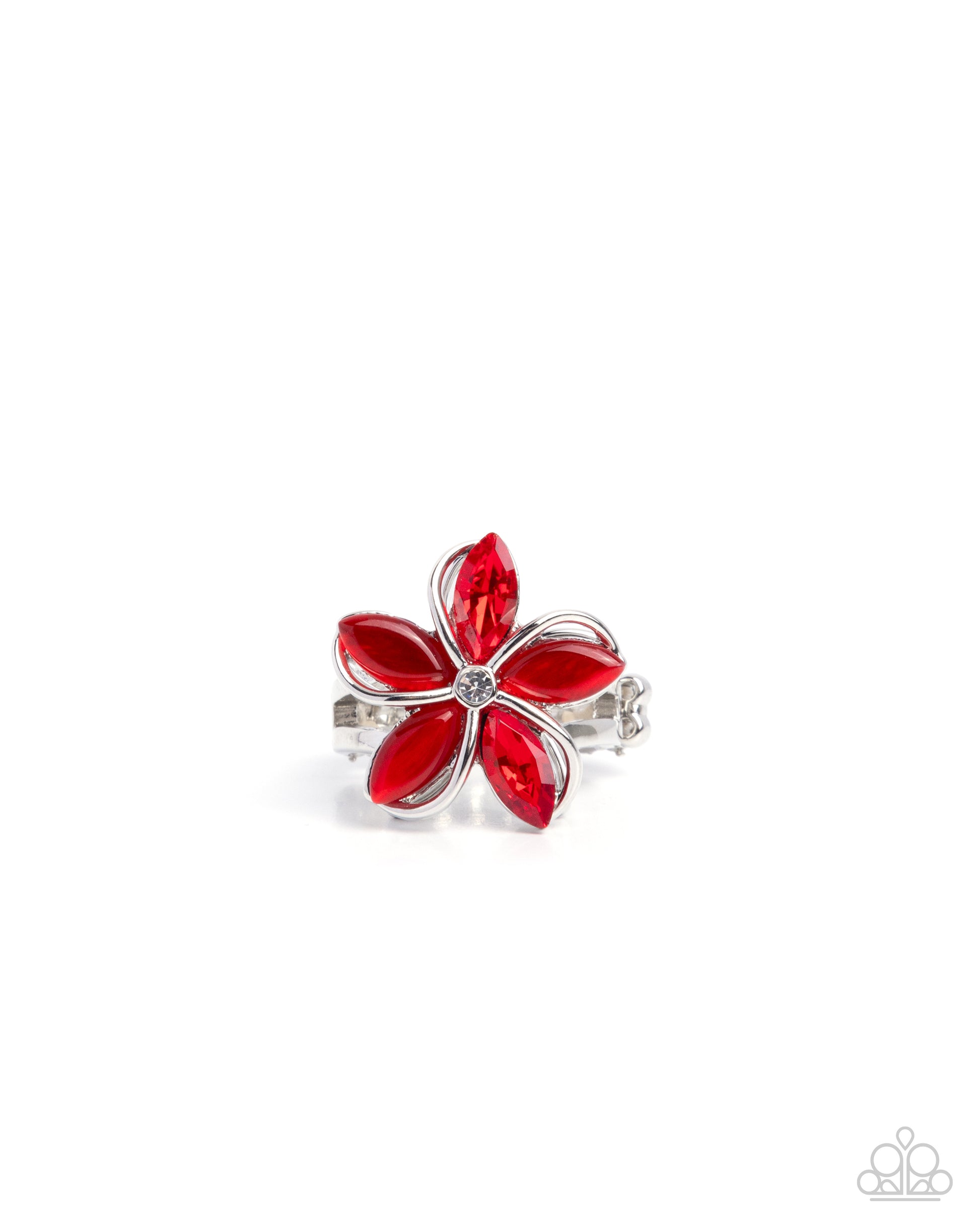 Floral Fabrication - red - Paparazzi ring
