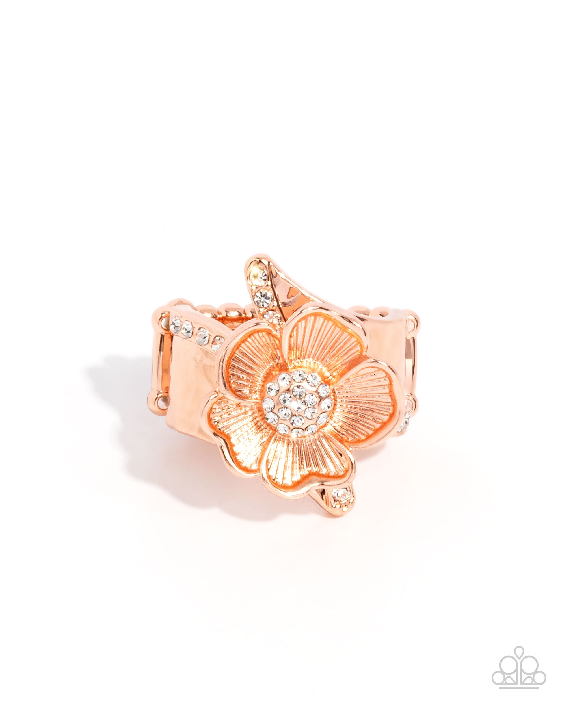 Floral Fact - copper - Paparazzi ring