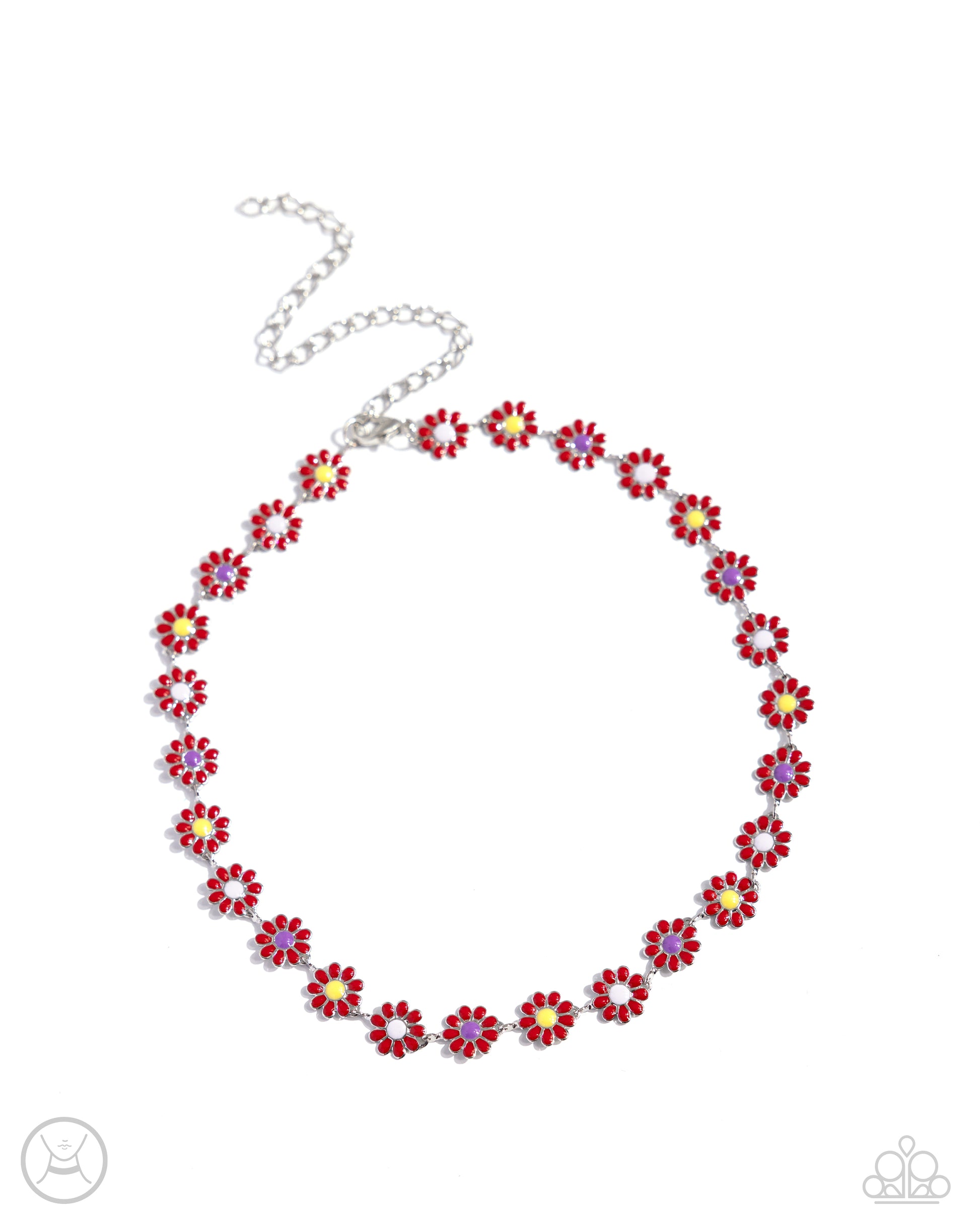 Floral Falsetto - red - Paparazzi necklace