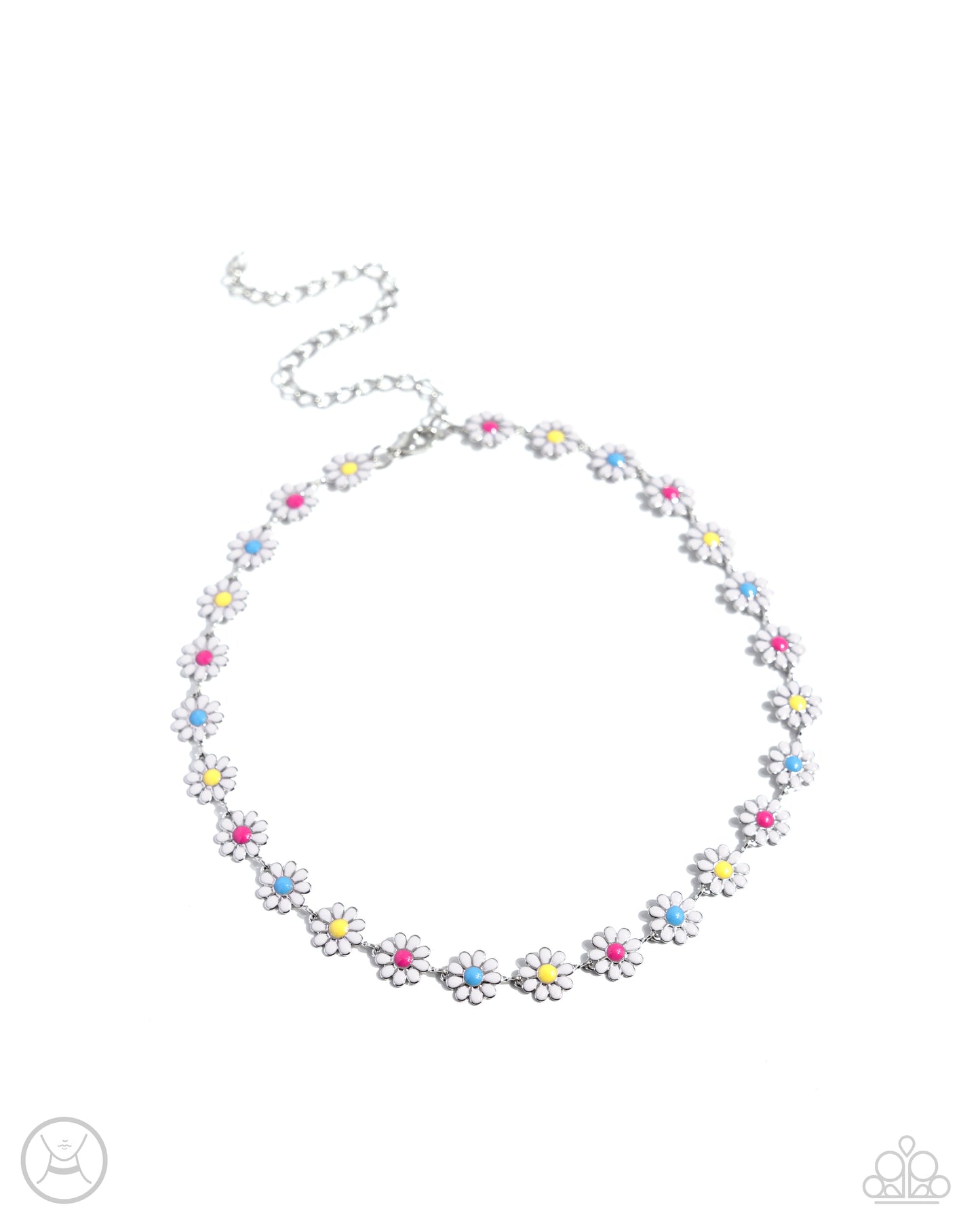 Floral Falsetto - white - Paparazzi necklace