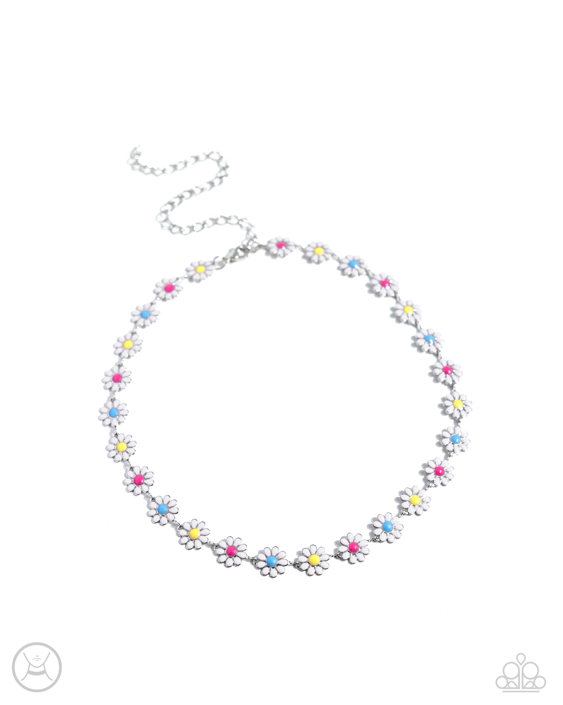 Floral Falsetto - white - Paparazzi necklace
