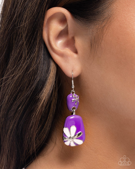 Floral Familia - purple - Paparazzi earrings