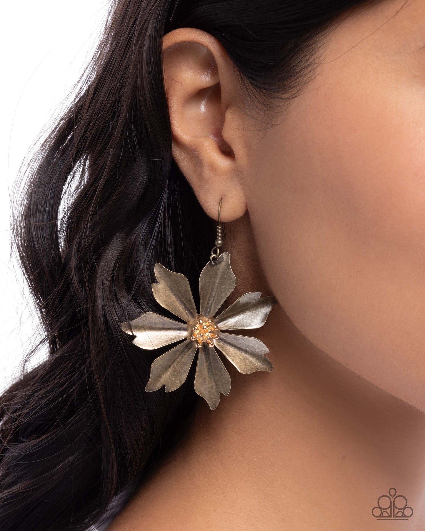 Floral Fascination - brass - Paparazzi earrings