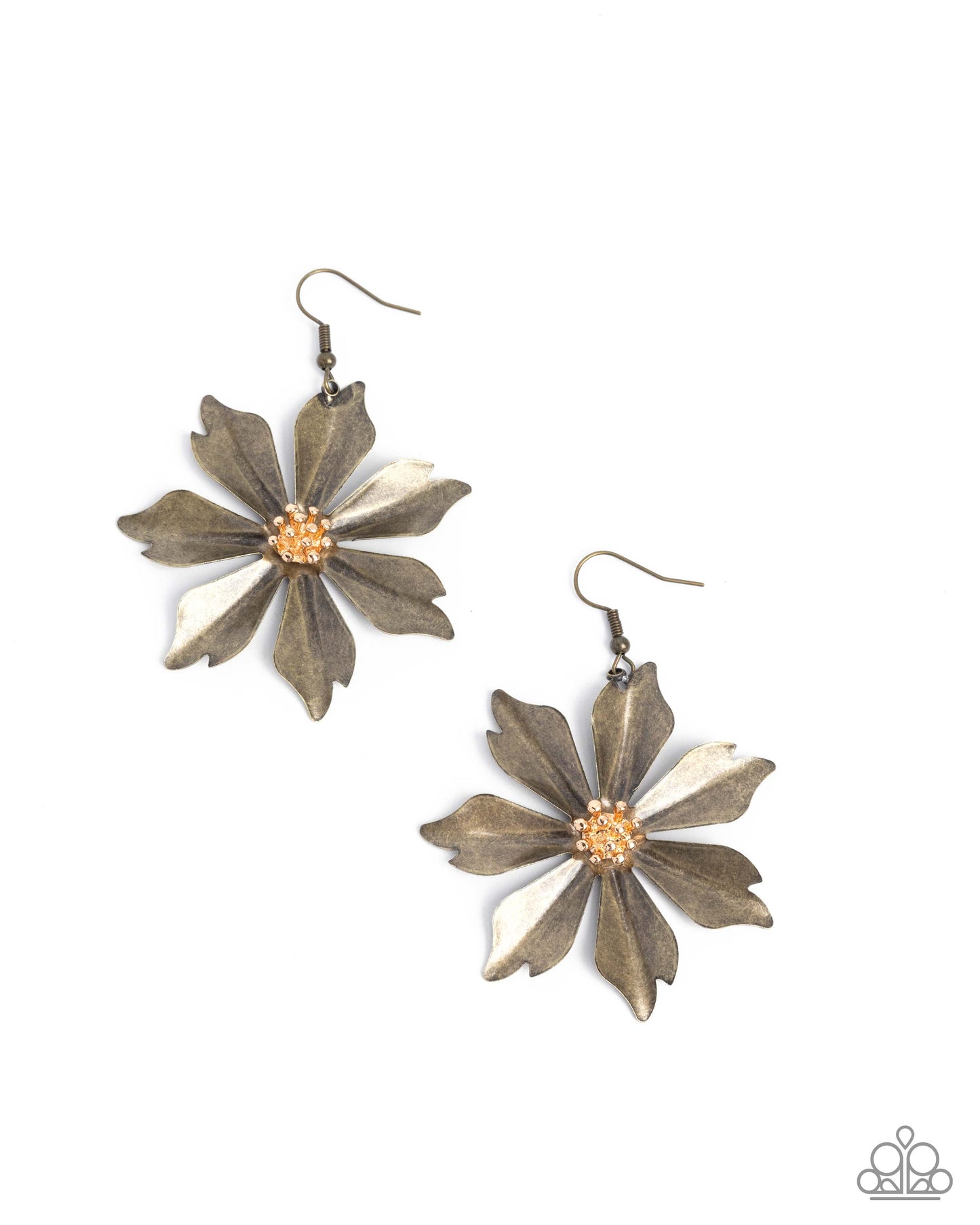 Floral Fascination - brass - Paparazzi earrings