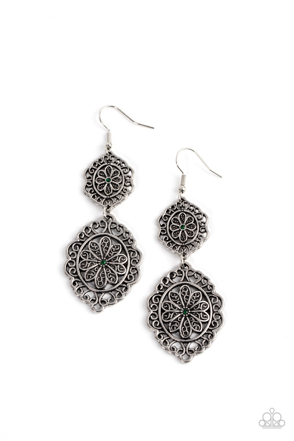 Floral Favorite - green - Paparazzi earrings