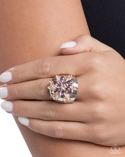 Floral Fermata - purple - Paparazzi ring