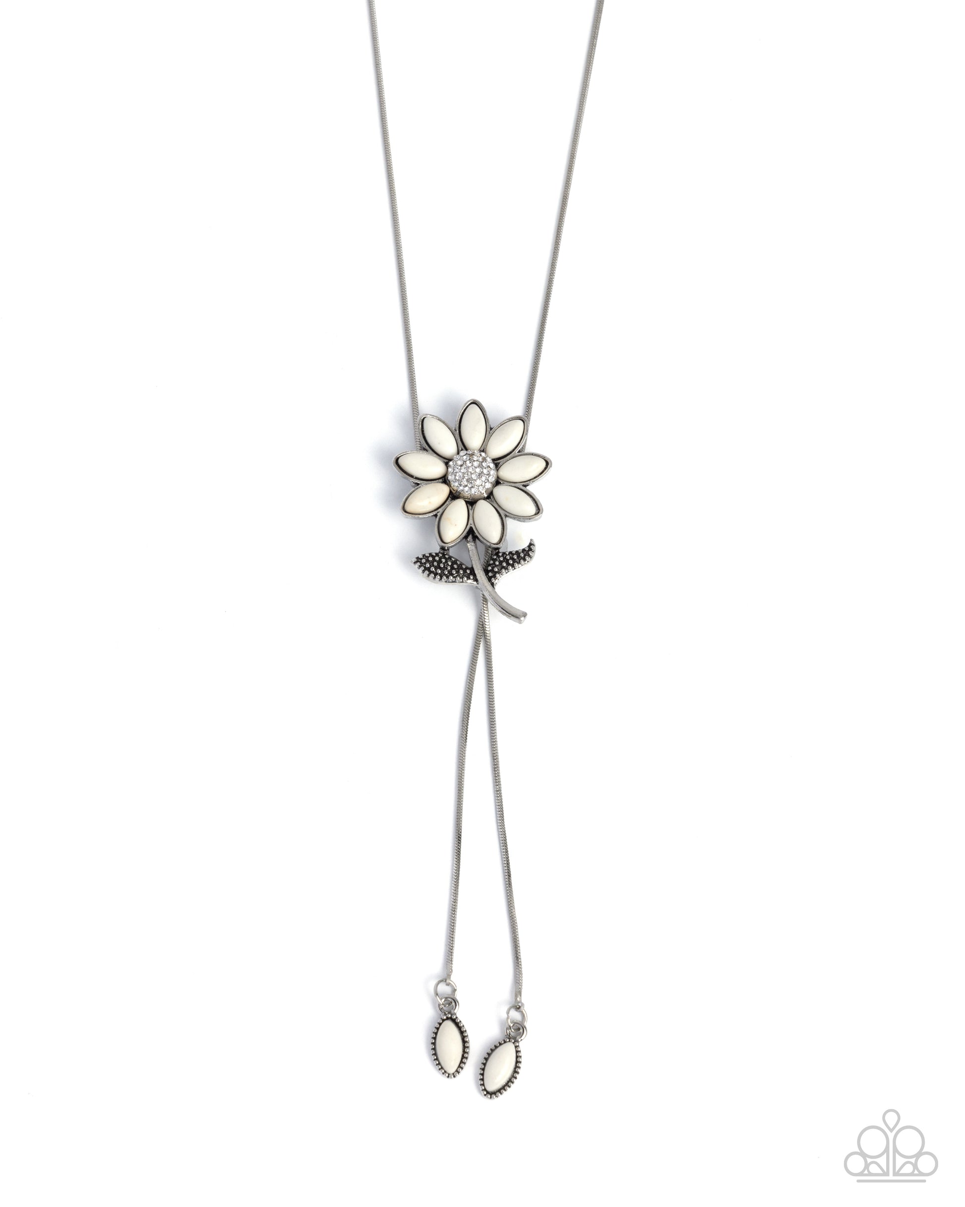 Floral Fidelity - white - Paparazzi necklace