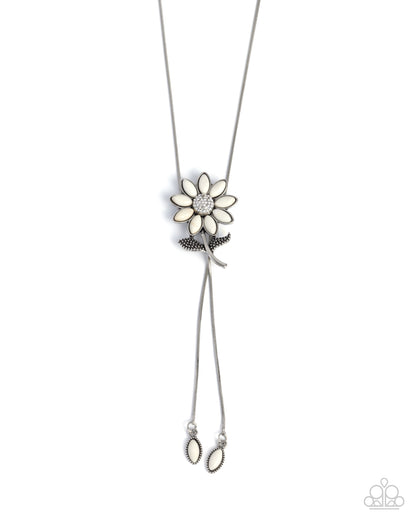 Floral Fidelity - white - Paparazzi necklace