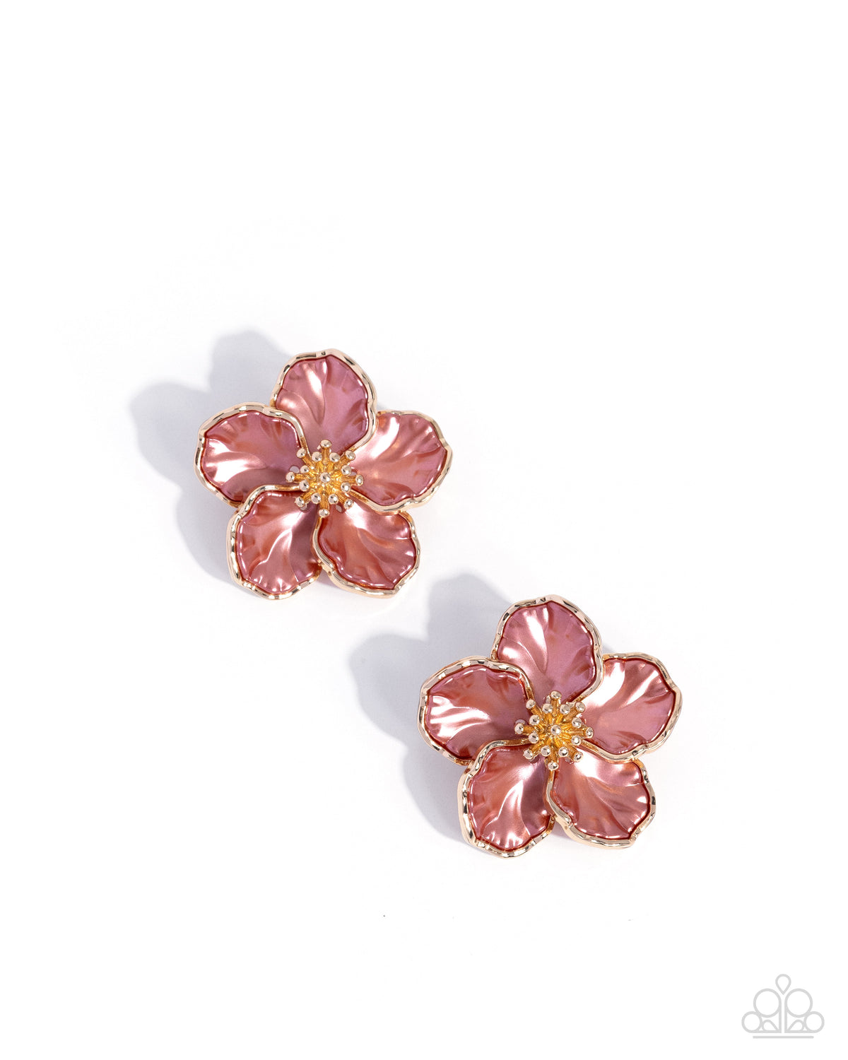 Floral Finish - orange - Paparazzi earrings