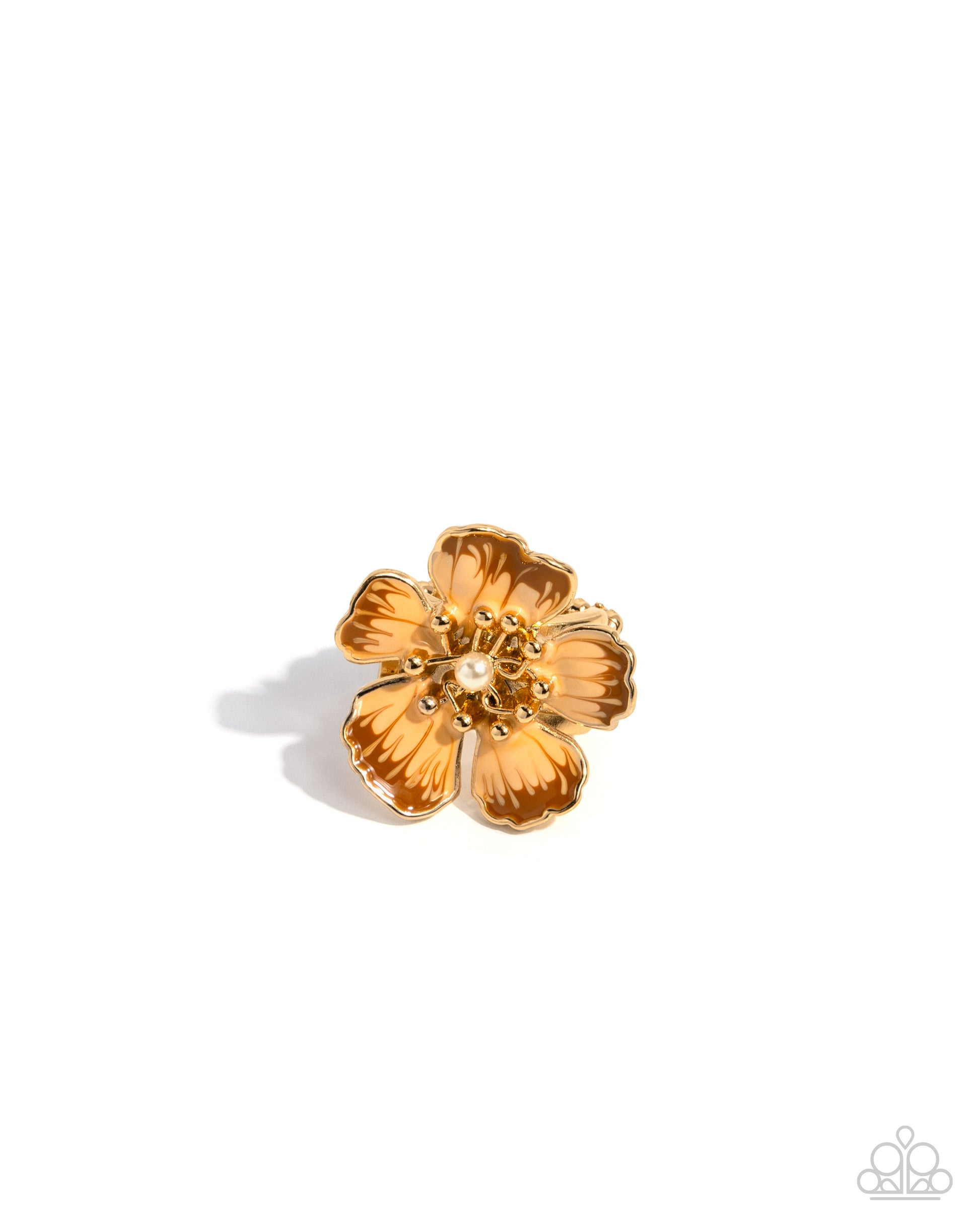 Floral Fit - orange - Paparazzi ring