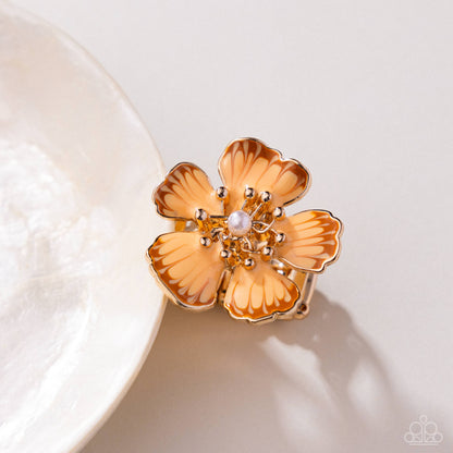 Floral Fit - orange - Paparazzi ring