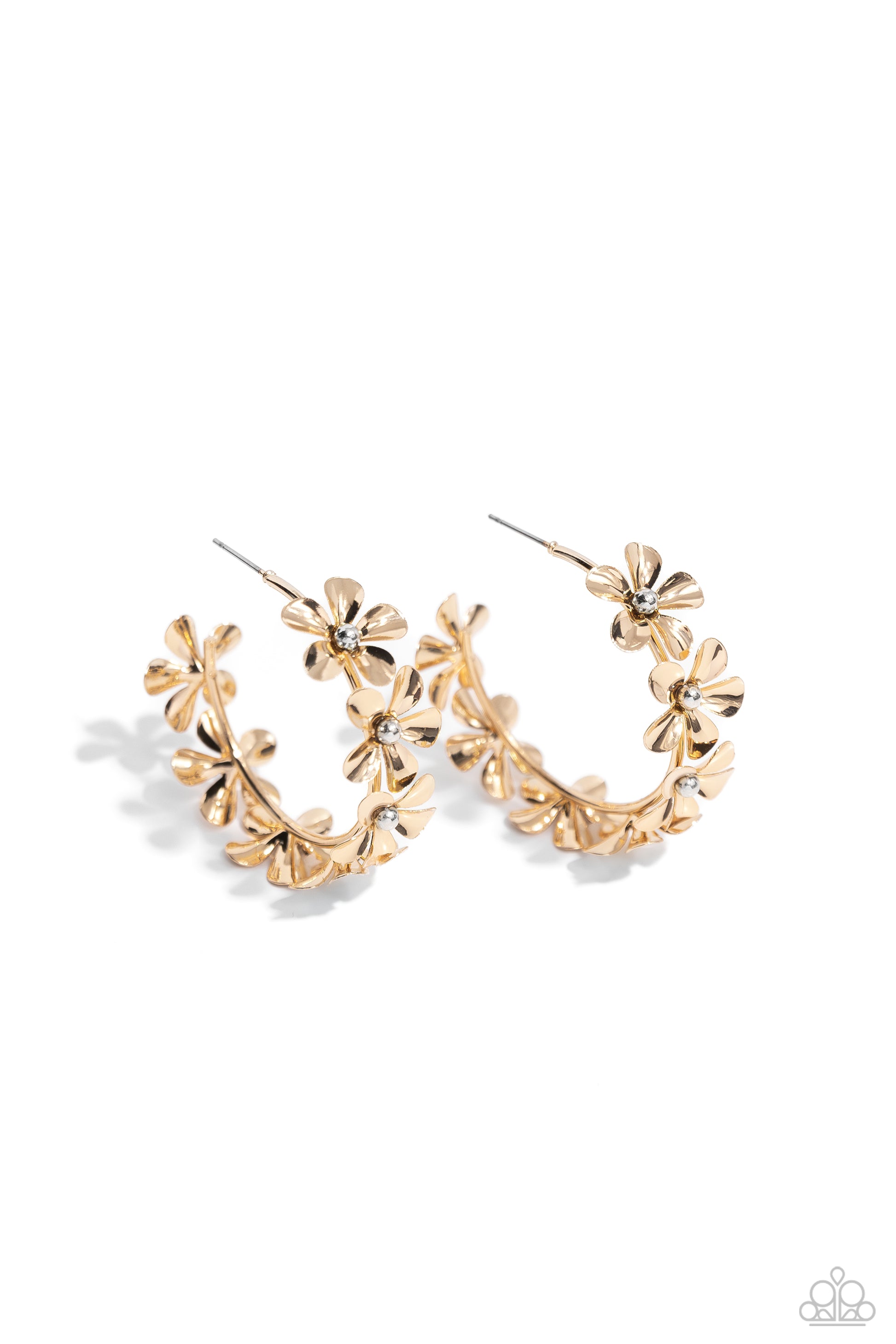 Floral Flamenco - gold - Paparazzi earrings