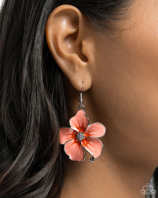 Floral Flavor - orange - Paparazzi earrings