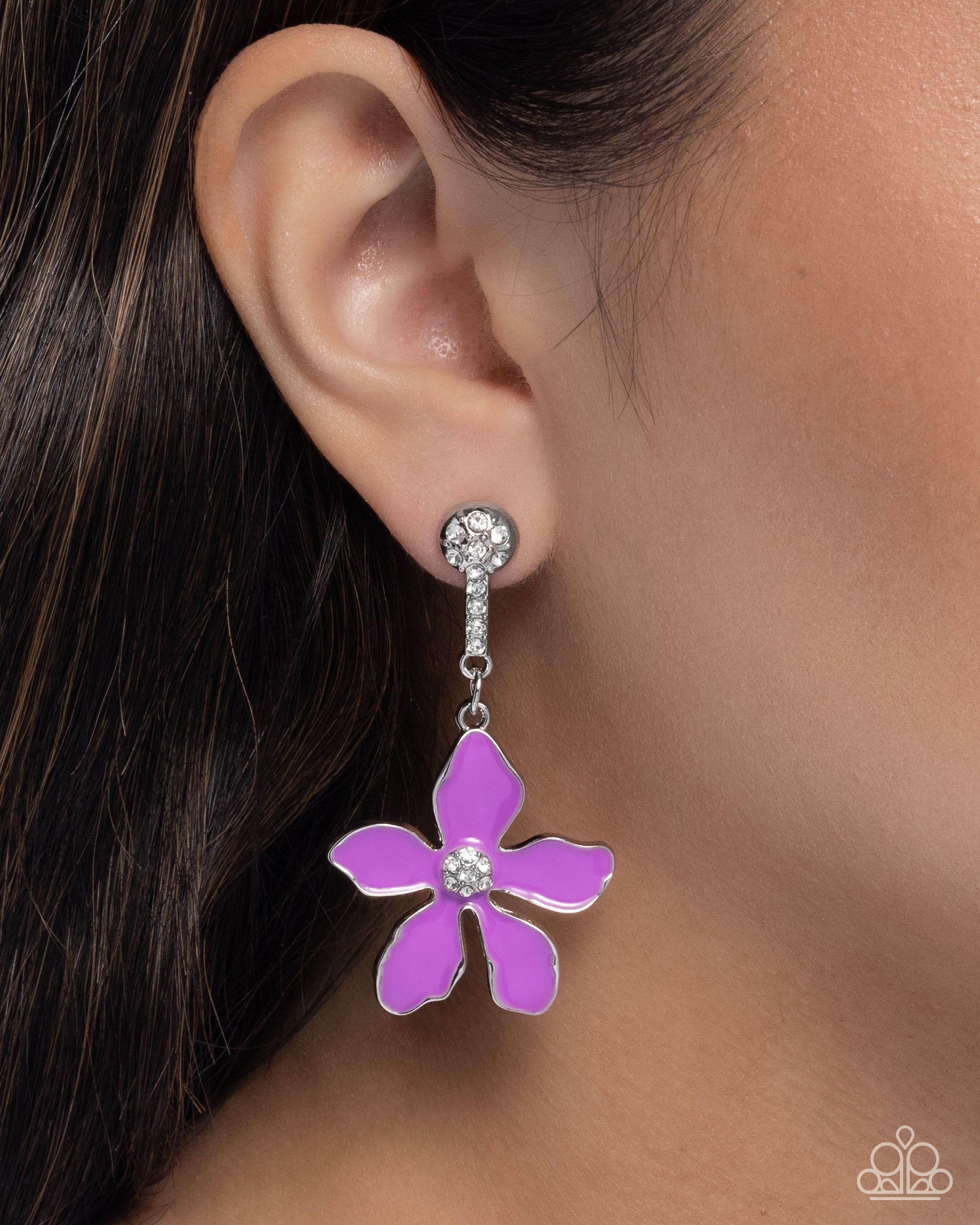 Floral Fleet - purple - Paparazzi earrings