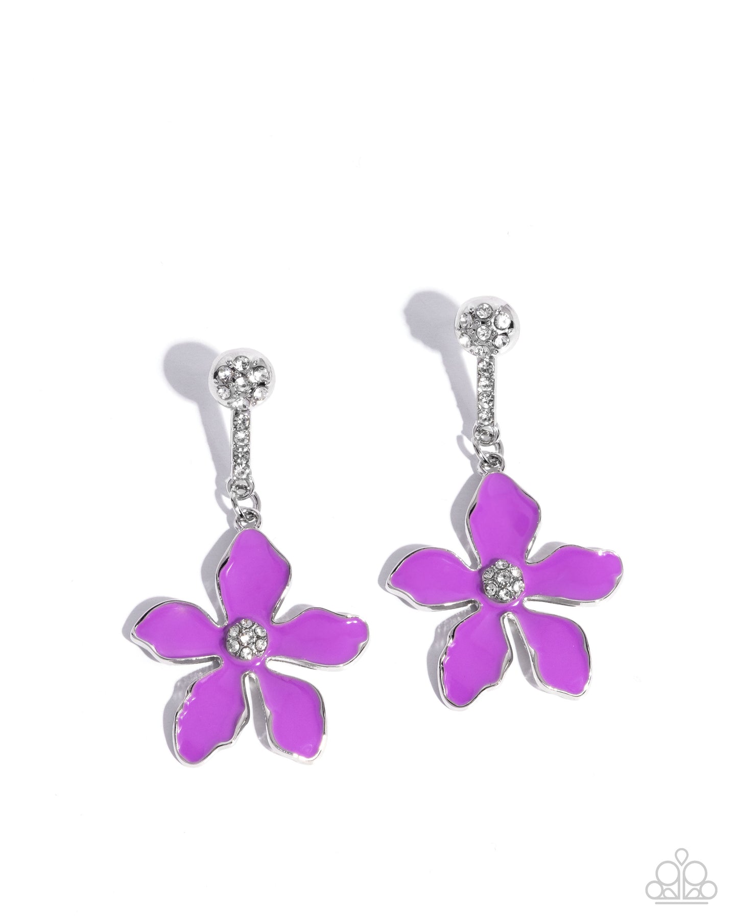 Floral Fleet - purple - Paparazzi earrings
