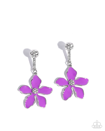 Floral Fleet - purple - Paparazzi earrings