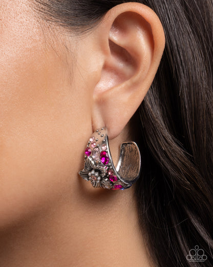 Floral Flight - pink - Paparazzi earrings