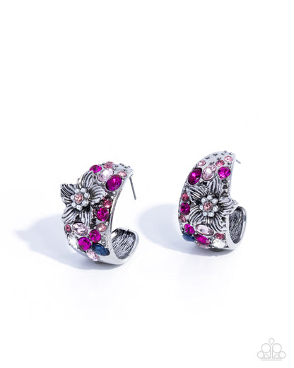 Floral Flight - pink - Paparazzi earrings