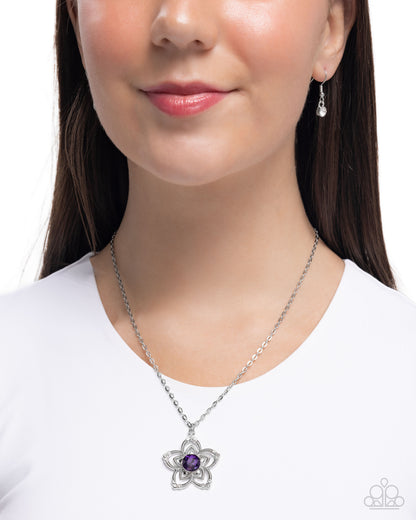 Floral Flow - purple - Paparazzi necklace