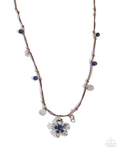 Floral Following - blue - Paparazzi necklace
