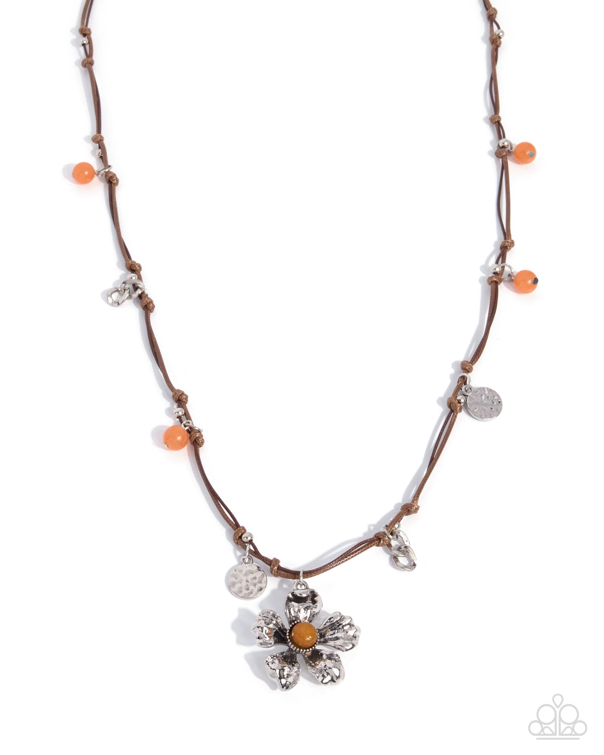 Floral Following - orange - Paparazzi necklace
