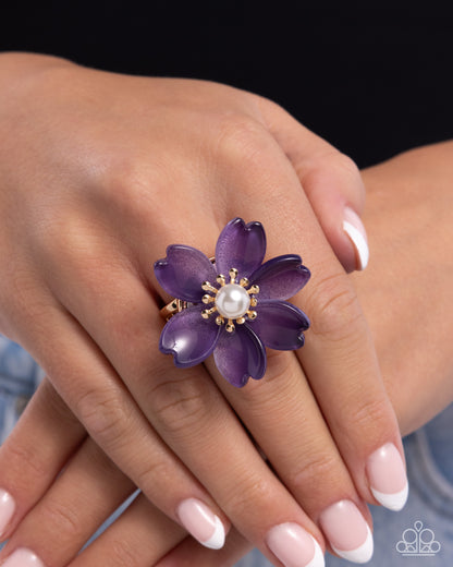 Floral Force - purple - Paparazzi ring