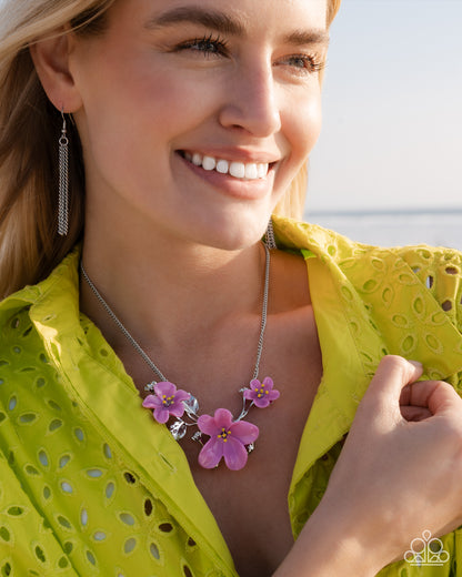 Floral Forecast - purple - Paparazzi necklace