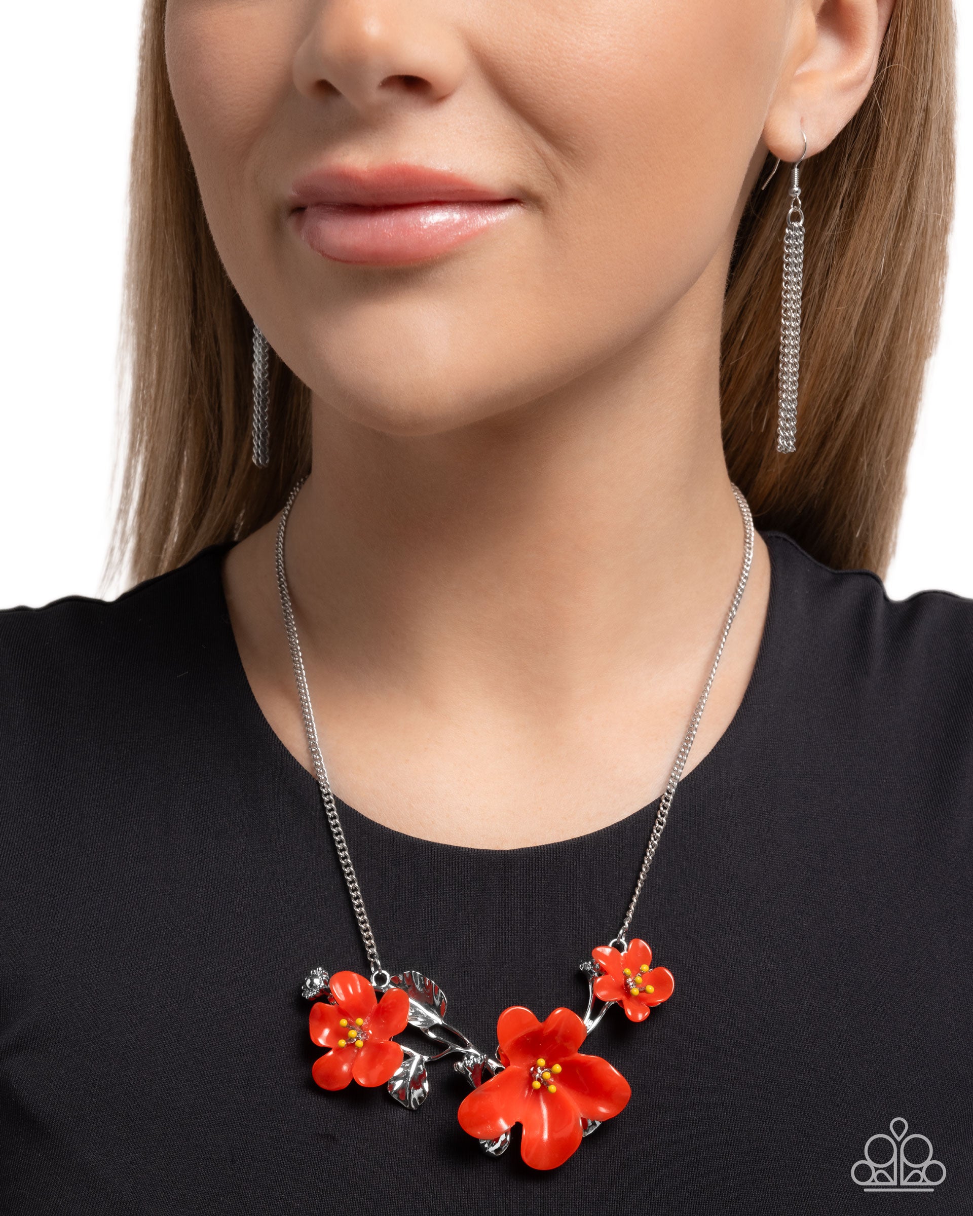 Floral Forecast - red - Paparazzi necklace