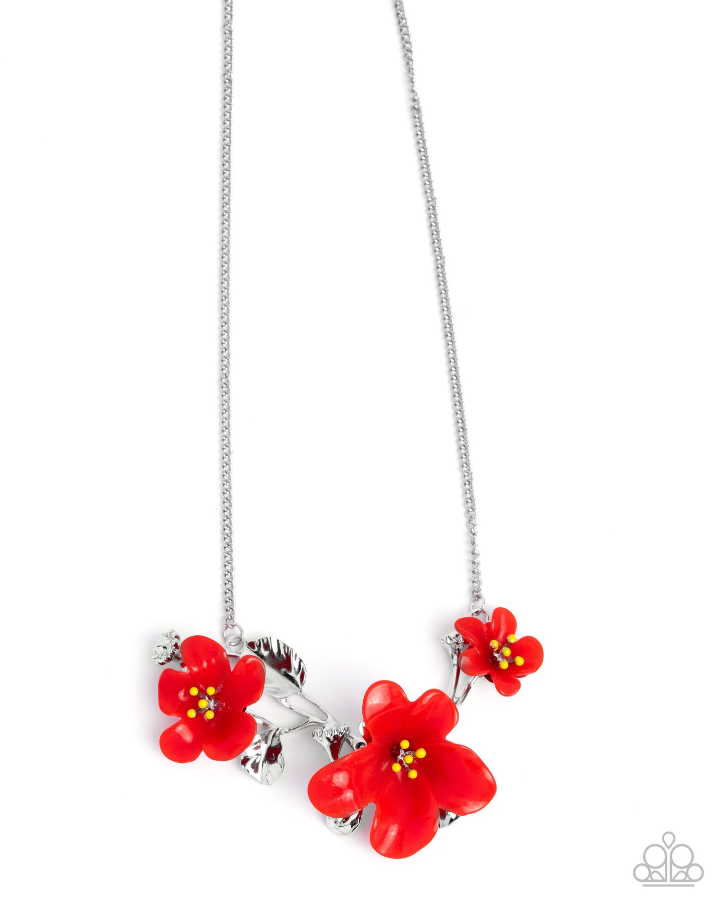 Floral Forecast - red - Paparazzi necklace