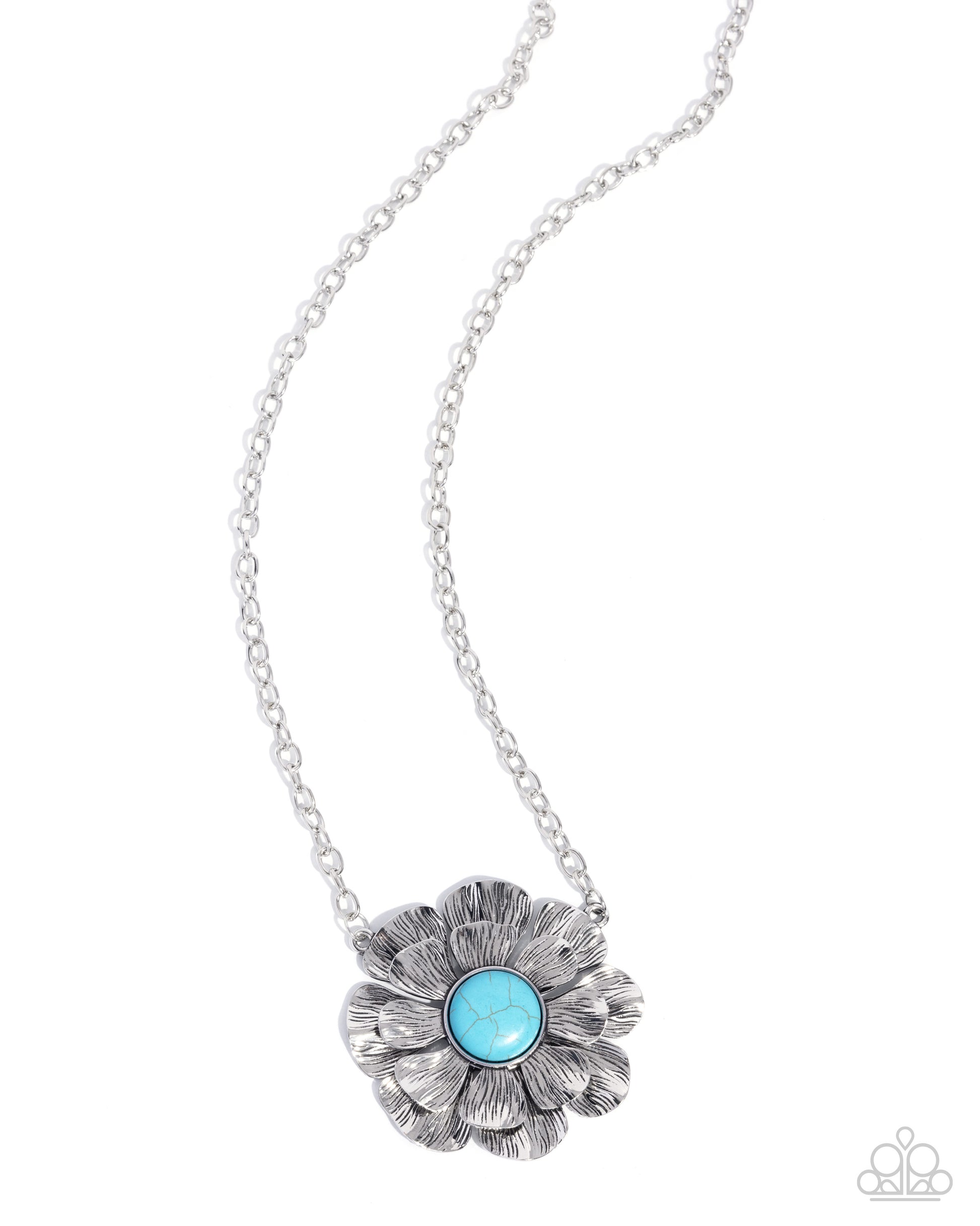 Floral Form - blue - Paparazzi necklace