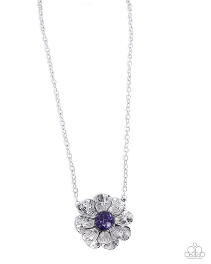 Floral Form - purple - Paparazzi necklace