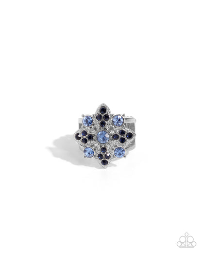 Floral Forte - blue - Paparazzi ring