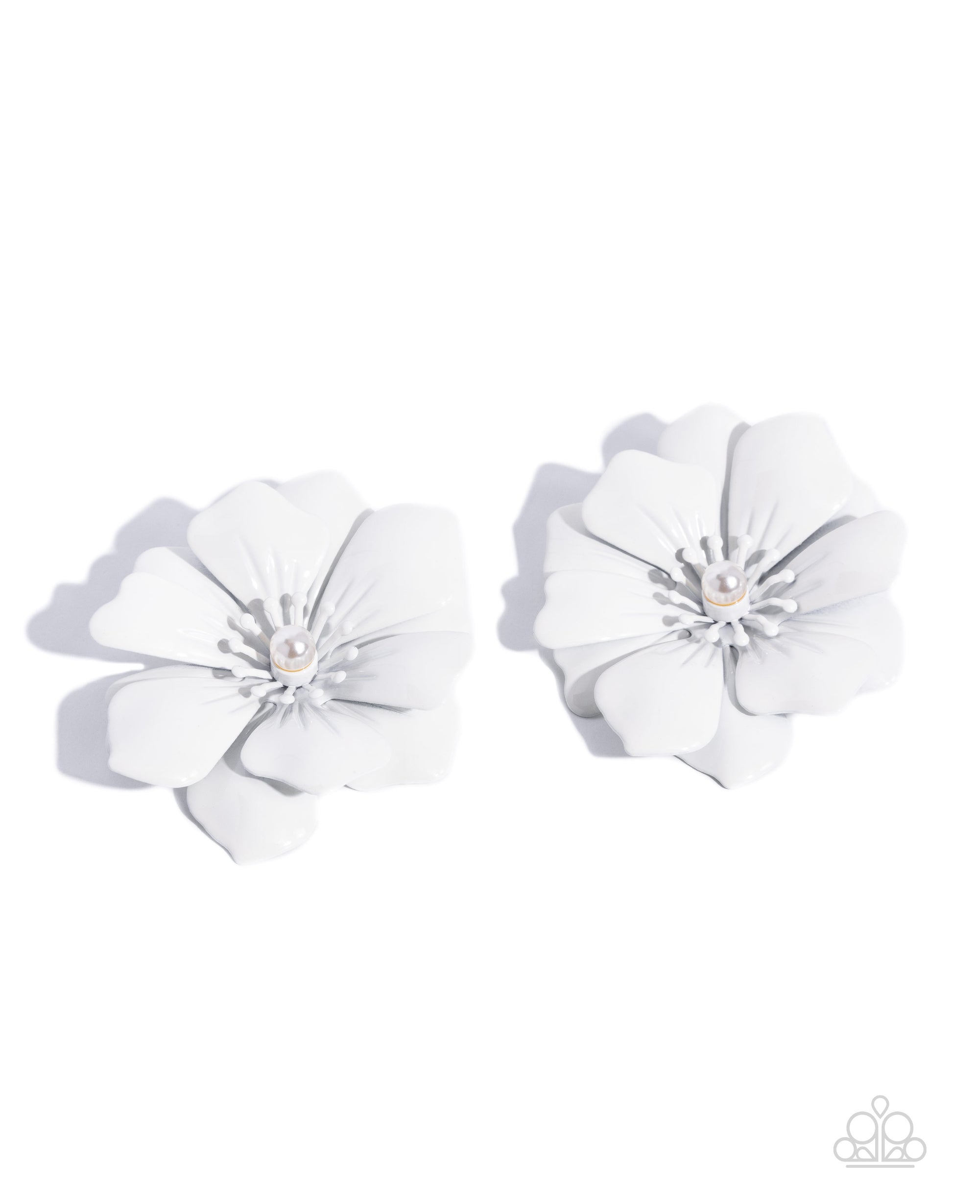 Floral Fortitude - white - Paparazzi earrings