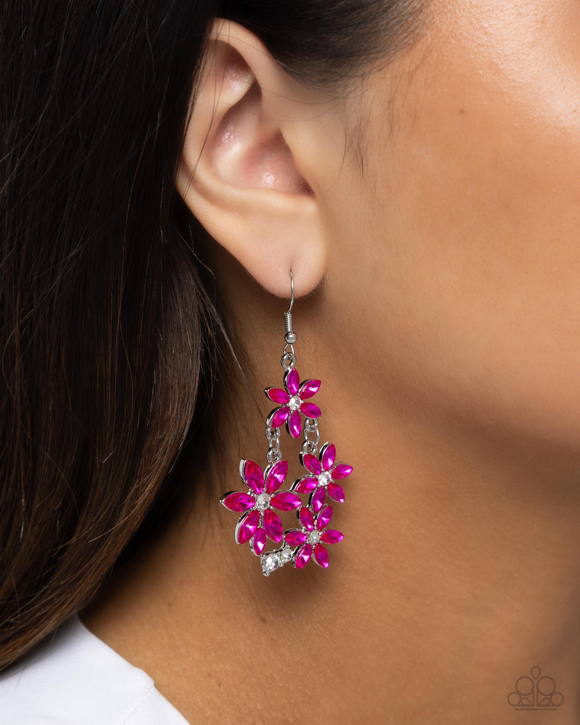 Floral Founder - pink - Paparazzi earrings