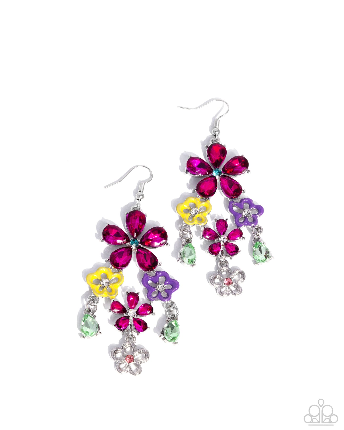 Floral Fountain - pink - Paparazzi earrings