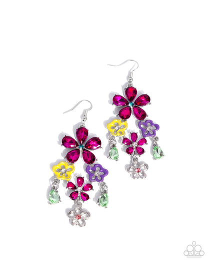 Floral Fountain - pink - Paparazzi earrings