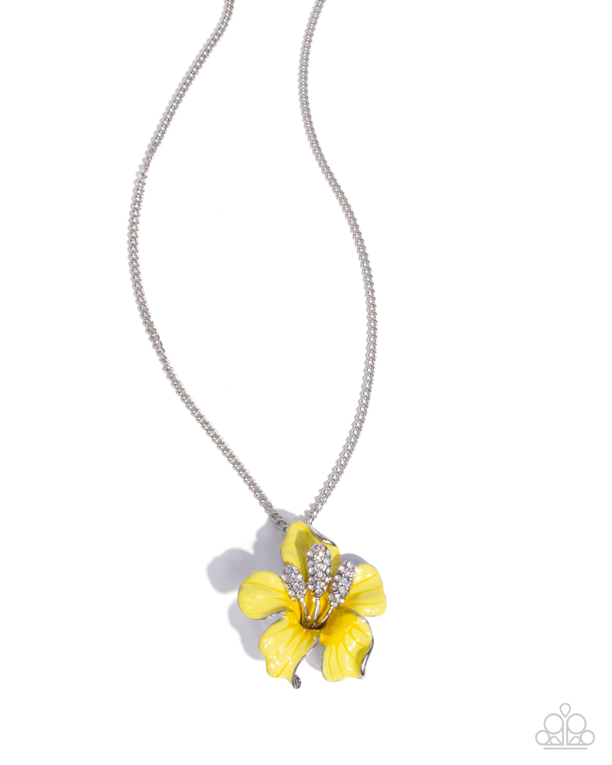 Floral Front - yellow - Paparazzi necklace