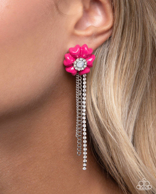 Floral Fuel - pink - Paparazzi earrings