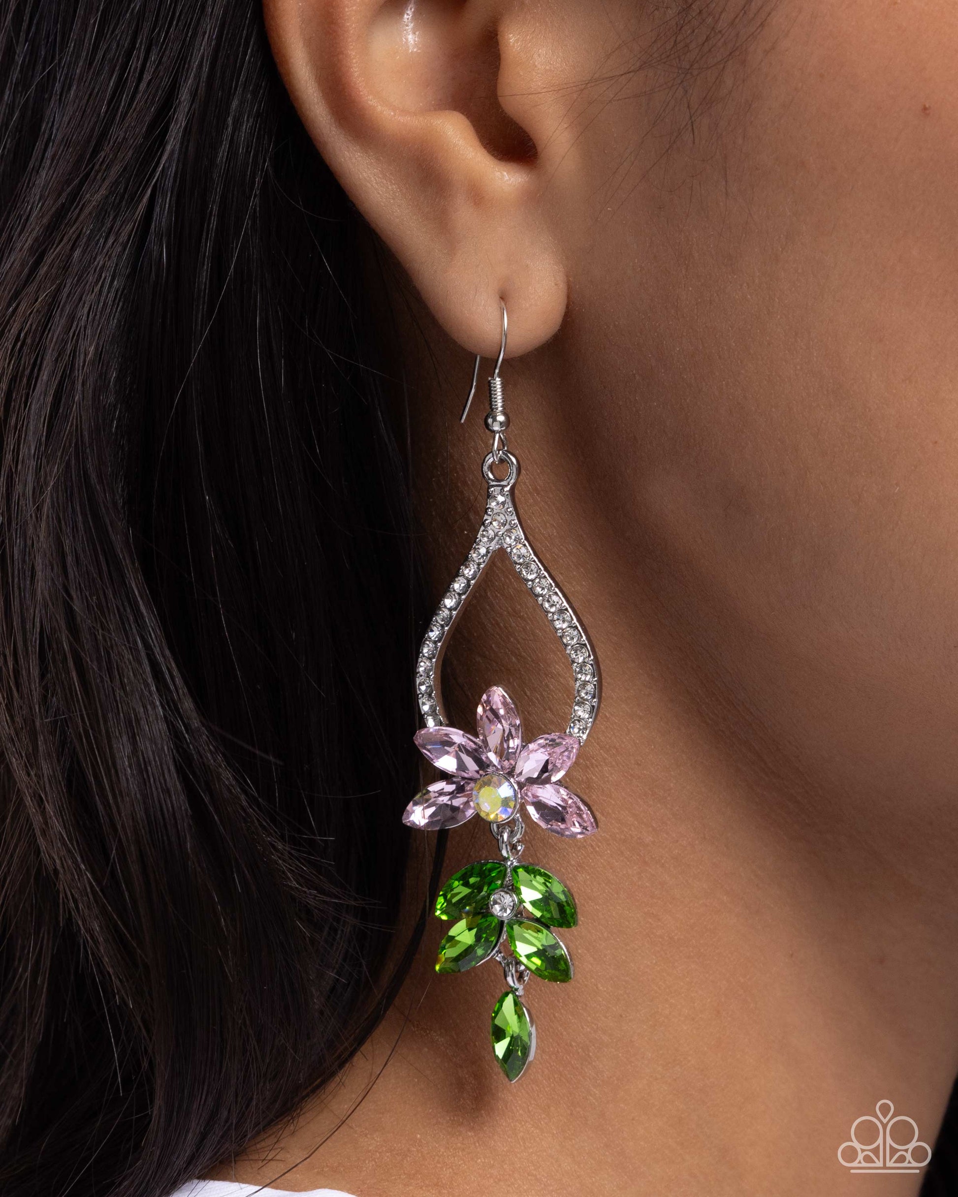 Floral Fuss - pink - Paparazzi earrings