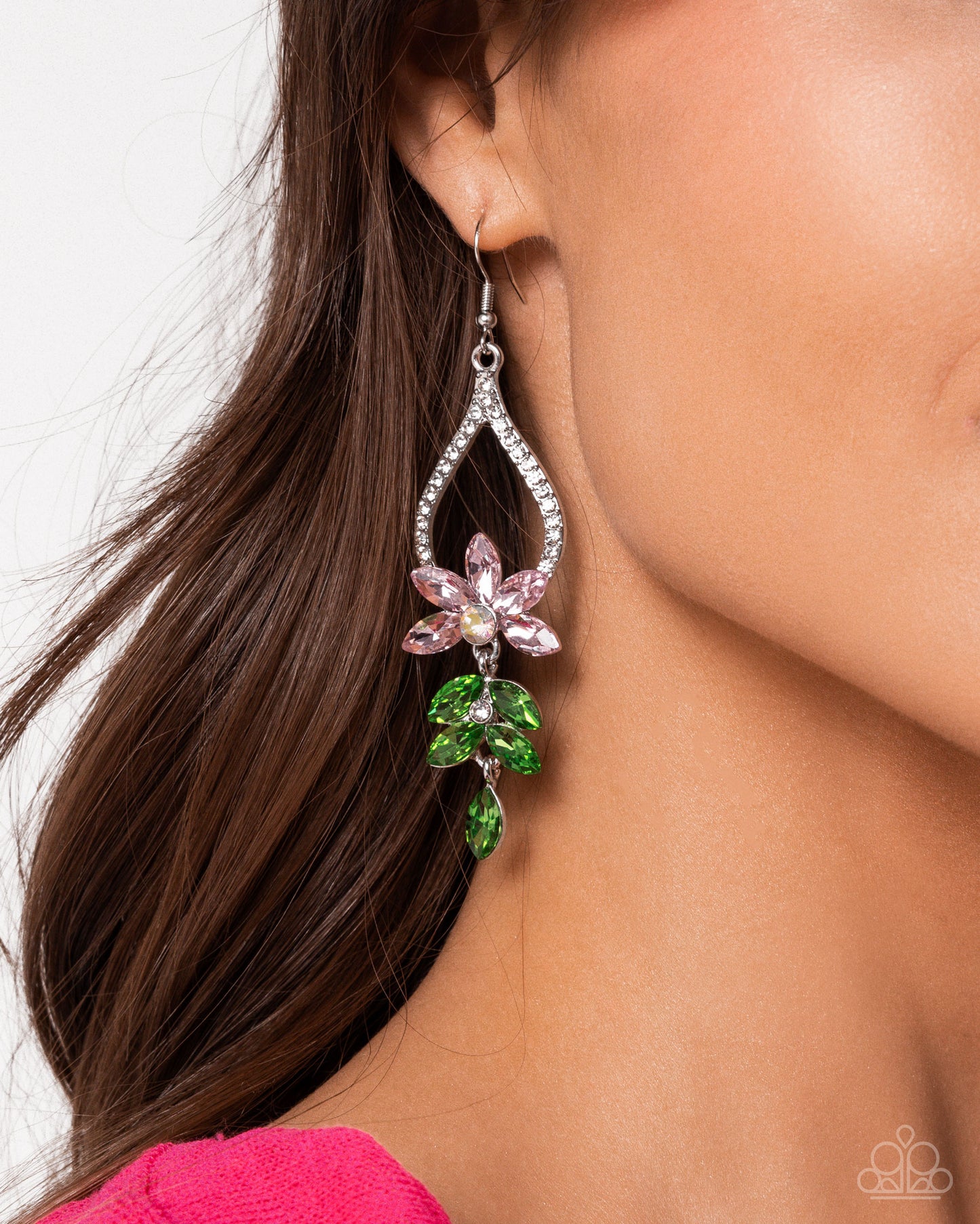 Floral Fuss - pink - Paparazzi earrings