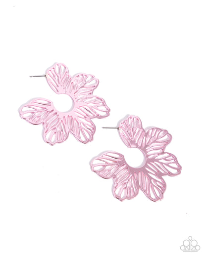 Floral Fame - pink - Paparazzi earrings