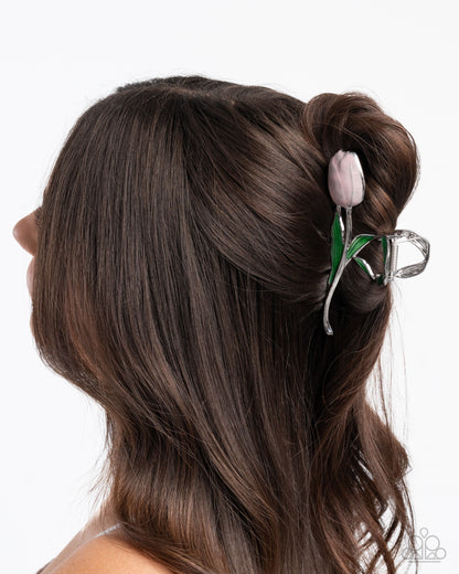 Floriculture Fever - pink - Paparazzi hair clip