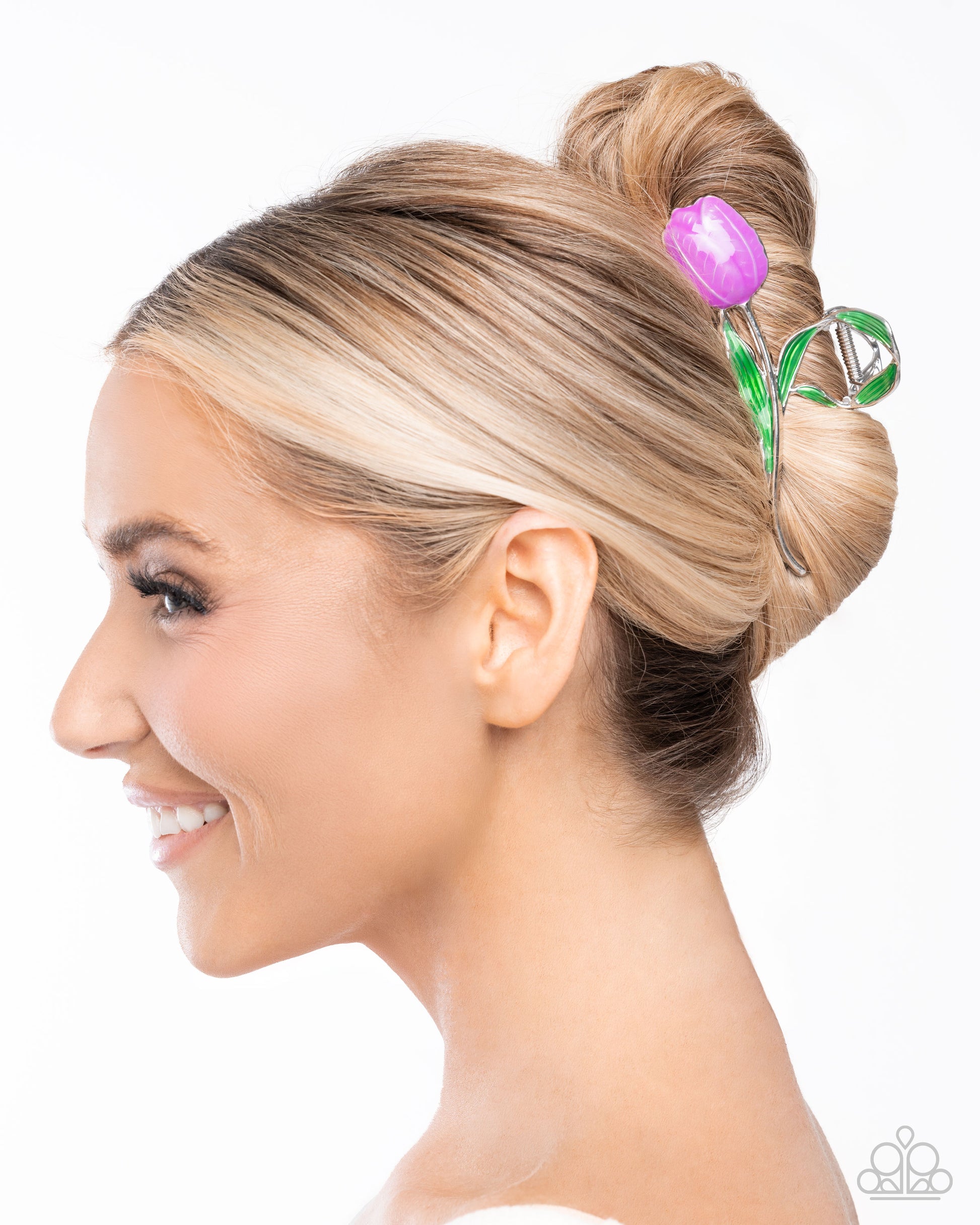 Floriculture Fever - purple - Paparazzi hair clip