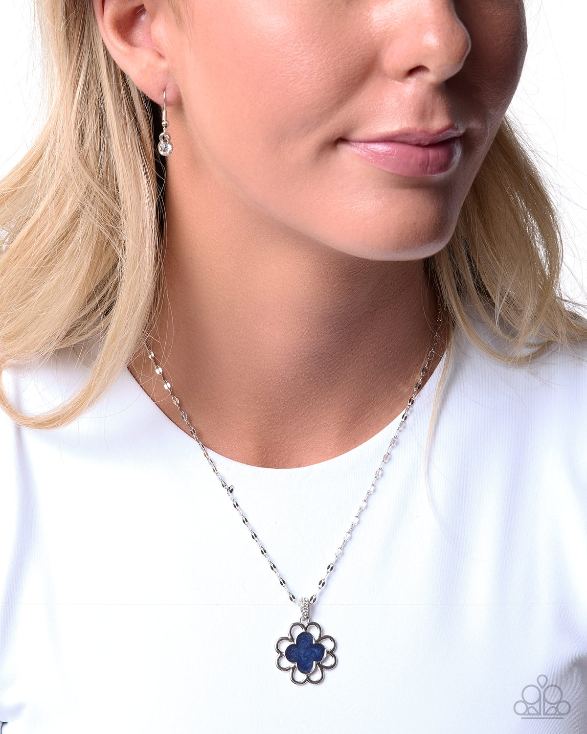 Flourishing Fact - blue - Paparazzi necklace