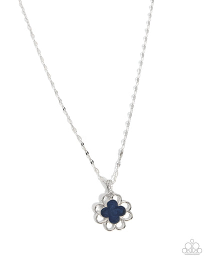 Flourishing Fact - blue - Paparazzi necklace