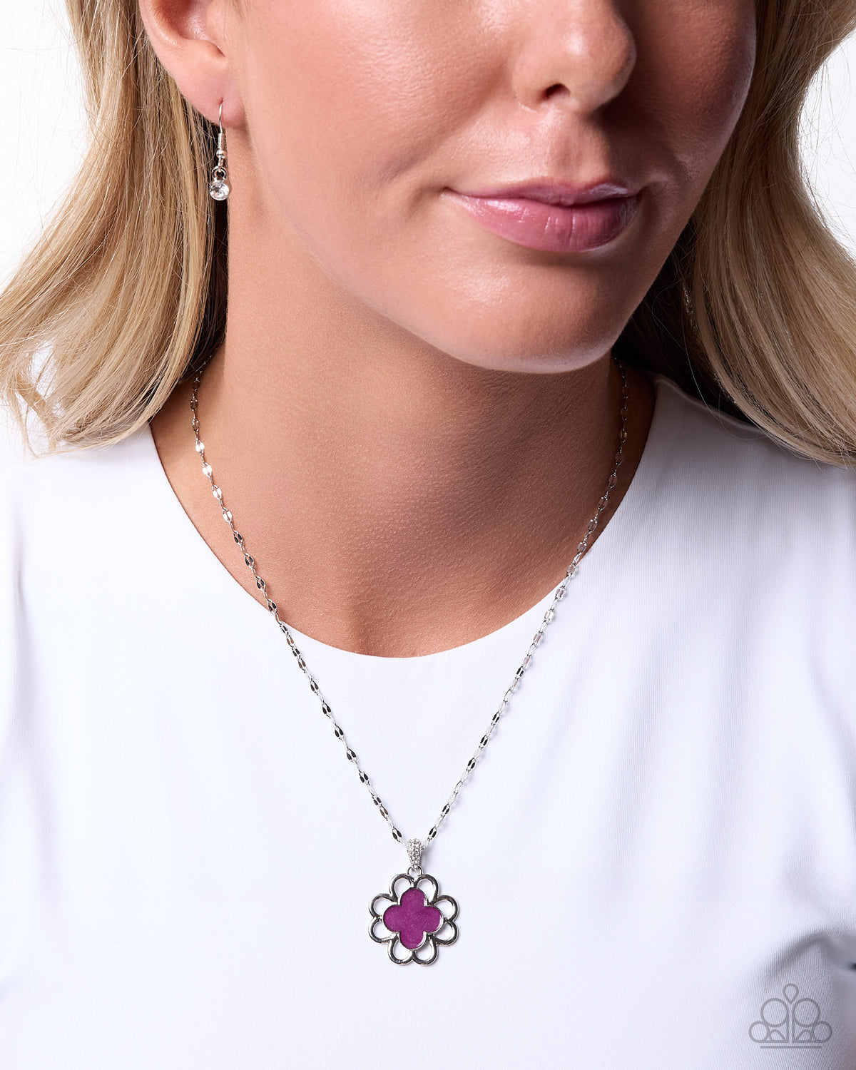 Flourishing Fact - purple - Paparazzi necklace