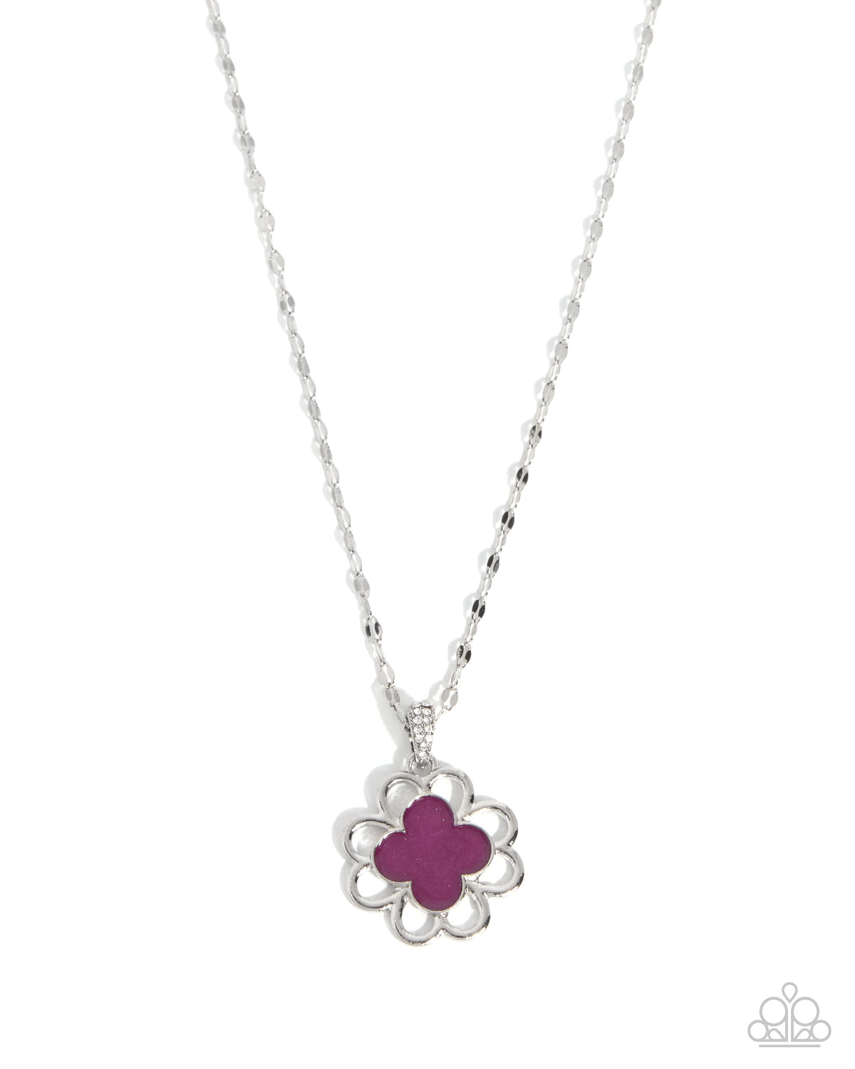 Flourishing Fact - purple - Paparazzi necklace