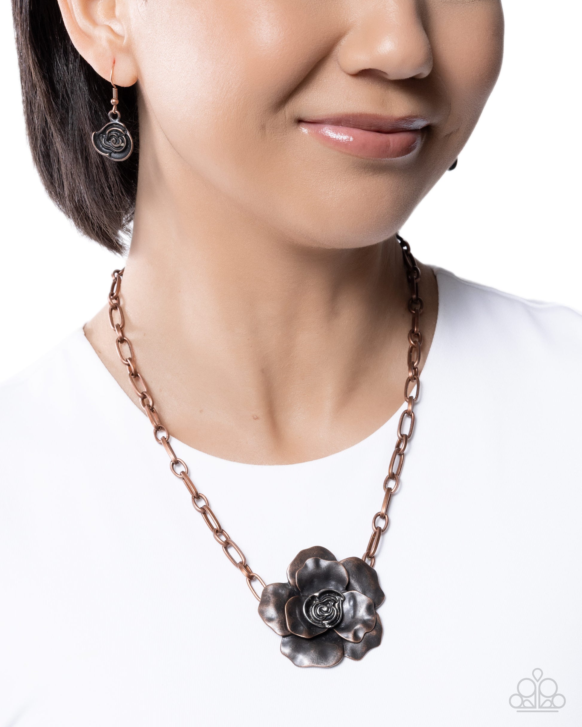 Flourishing Fanfare - copper - Paparazzi necklace