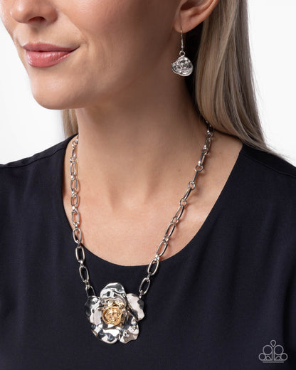 Flourishing Fanfare - silver - Paparazzi necklace