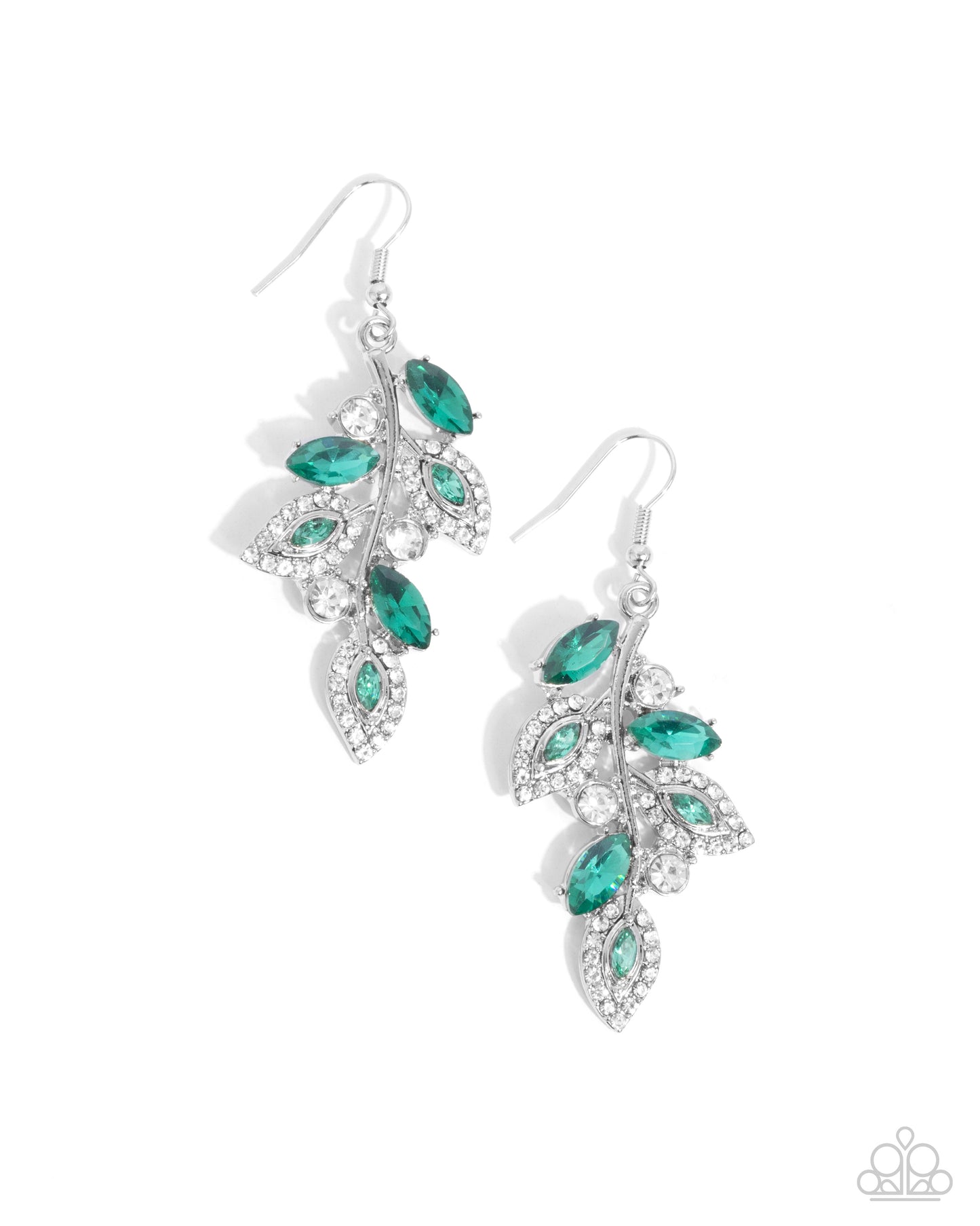 Flourishing Feature - green - Paparazzi earrings